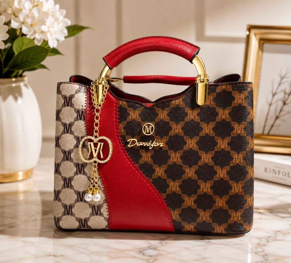 Dansfor Designer Luxury Crossbody Handbag Set Color-Blocked Design